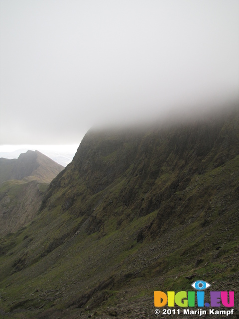 SX20639 Top of Snowdon in mist